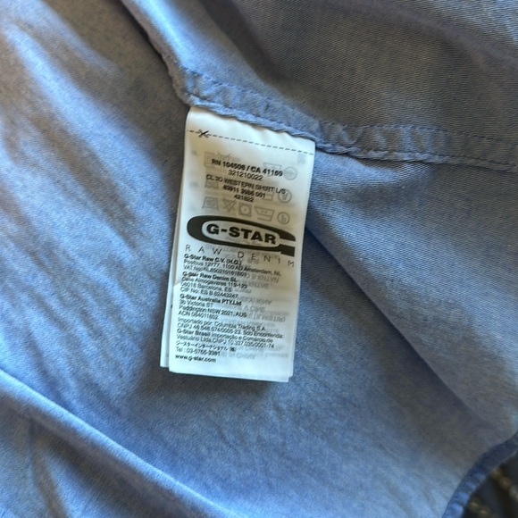 G-Star CL 3D Western Shirt L/S - Button Down Linen - Picture 6 of 13
